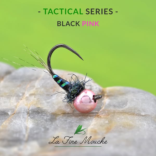 Hybrid Nymph Black Pink - Tactical Series Light Pink UV Bead