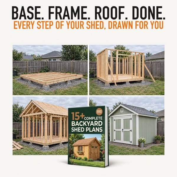 15+ Complete Backyard Shed Plans