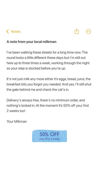 Join the milk round