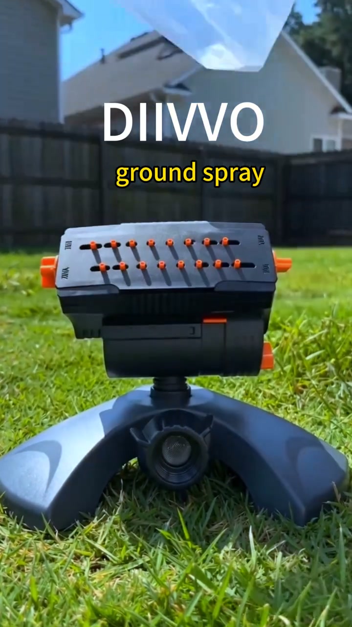 Diivoo Heavy-Duty Oscillating Lawn Sprinkler with Adjustable Coverage (3,600 Sq. Ft)