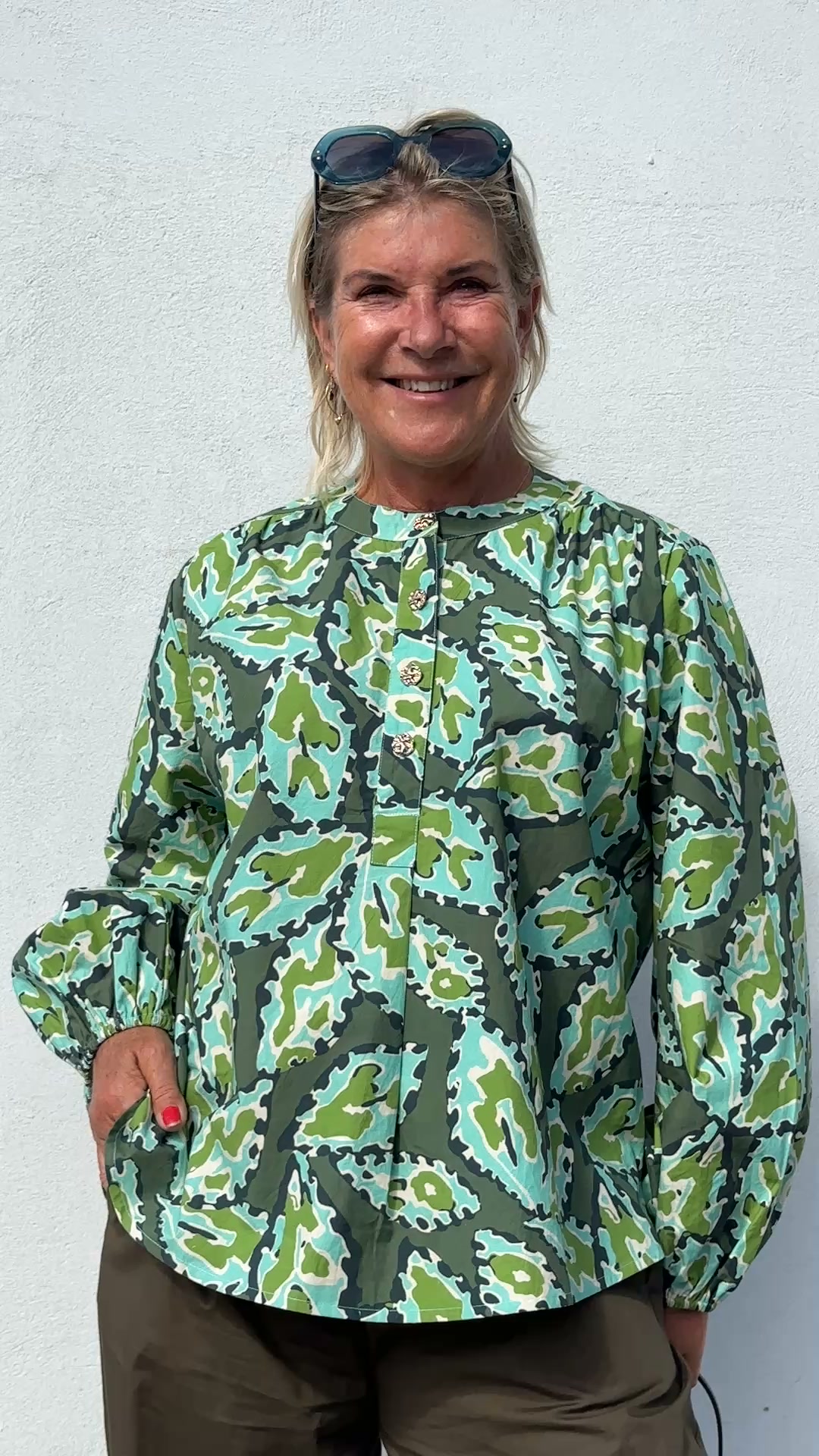 Læsø Print Shirt i grøn