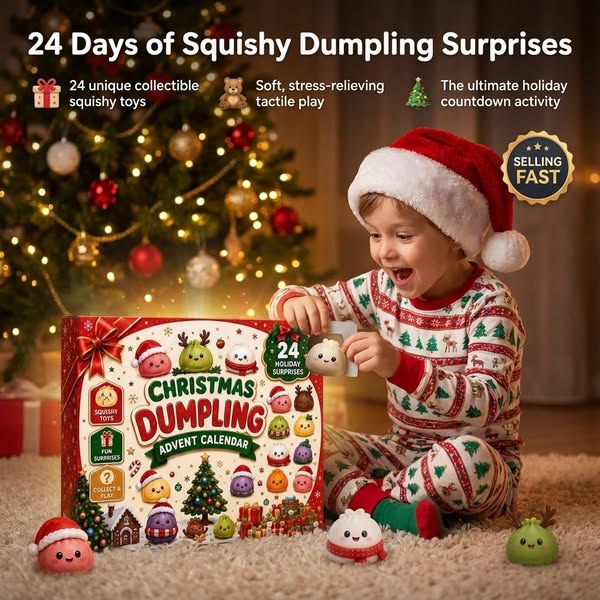 News - Christmas Dumpling Squishy Advent Calendar – 24 Surprise Toys
