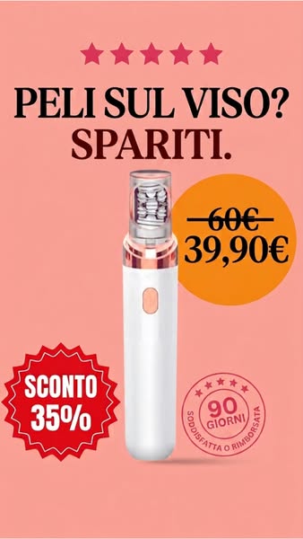 Puoi dire addio ai peli sul viso