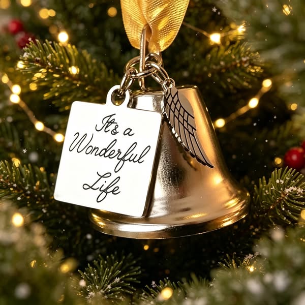 Christmas Ornaments Angel Wings Bell - Memorial Christmas Gift