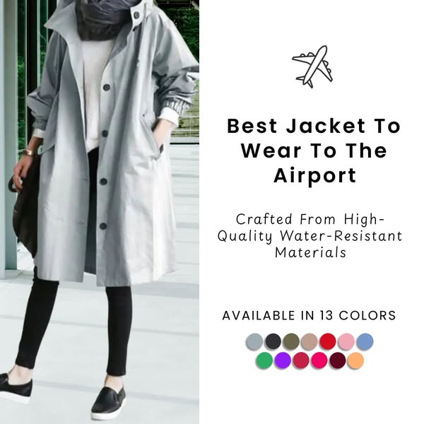 Water-Resistant Oversized Windbreaker