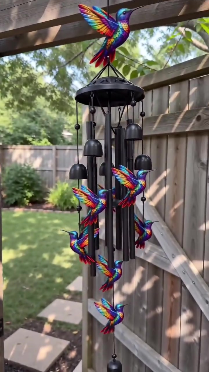 Juneteenth 49% OFF-Vintage Colorful Hummingbird Wind Chime with Metal Tubes and Bells