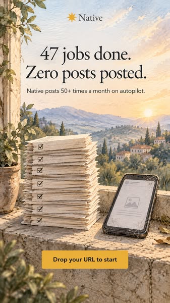 47 jobs done. Zero posts posted.