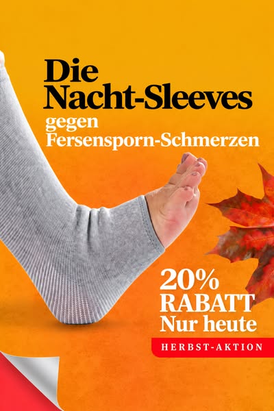 Die Nacht-Sleeves gegen Fersensporn