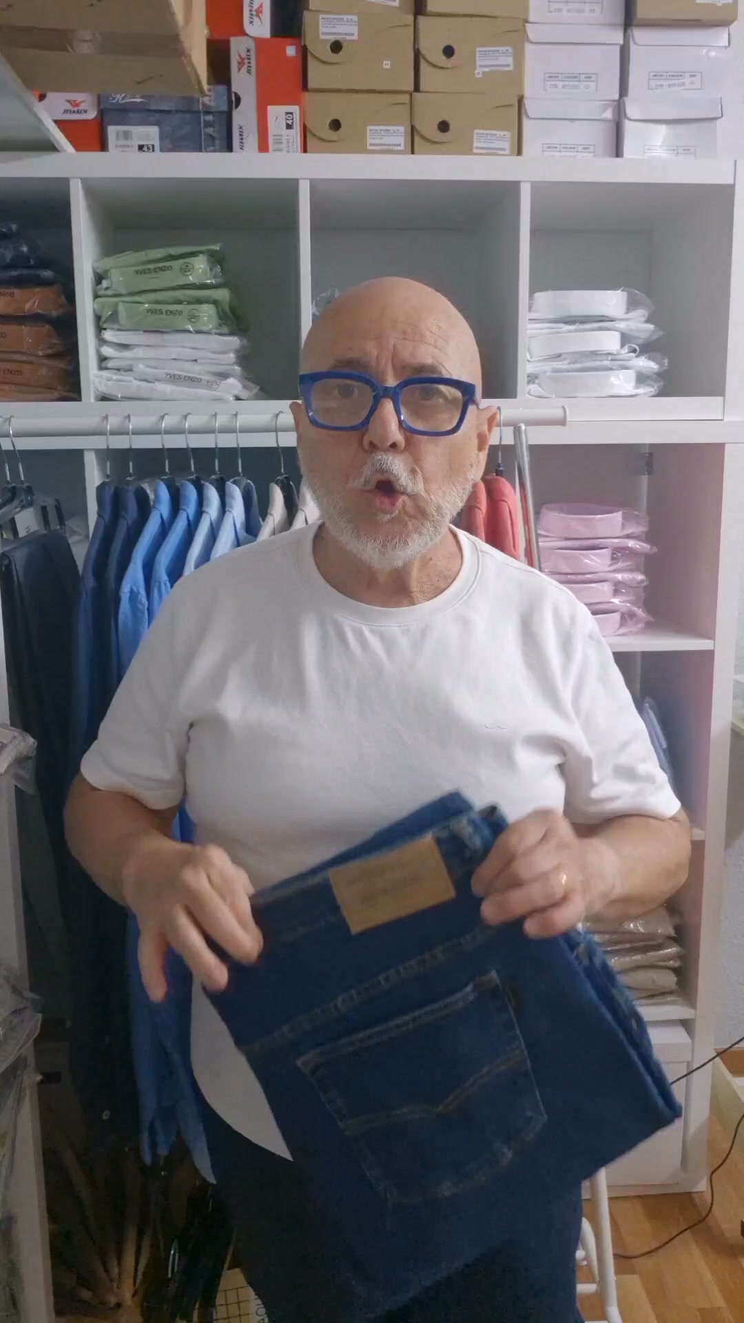 Pantalón Tejano Elástico 4 Estaciones (de tiro alto)