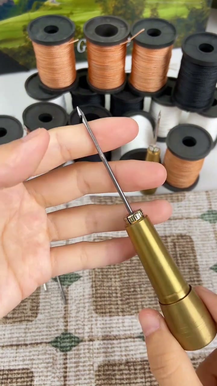 Leather Sewing Awl Kit with Waxed Thread