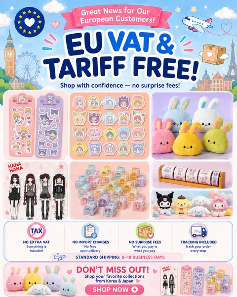 EU VAT & Tariff-Free Shipping!