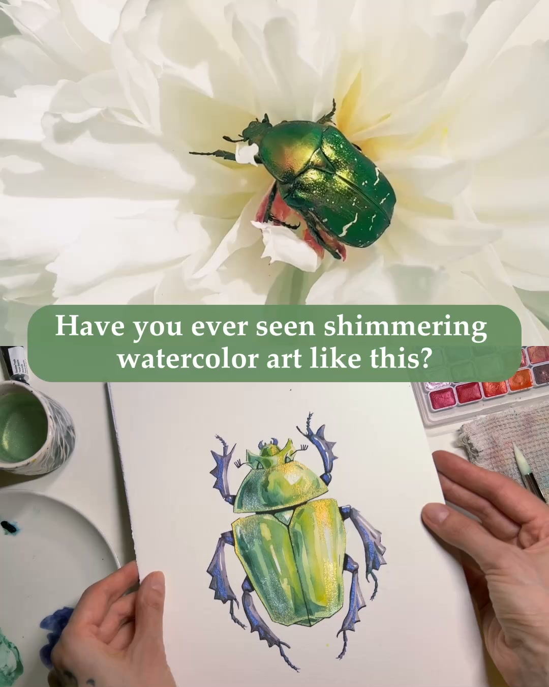 Shimmering Watercolor Art Made Easy