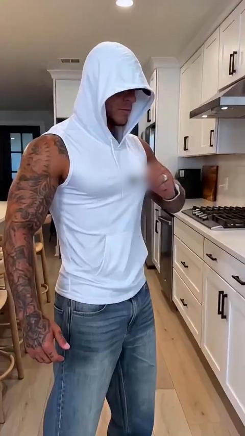 Hooded Sweatshirt Sleeveless Drawstring Tank Top