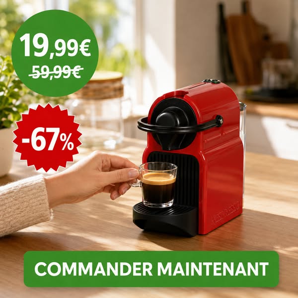 Nespresso Inissia + 100 capsules — 19,99 €