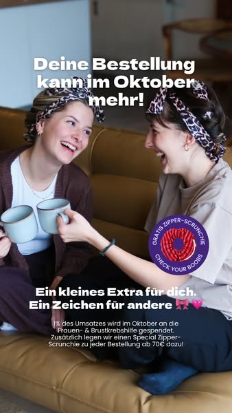 Pinktober: 1% Spende + gratis Scrunchie ab 70€
