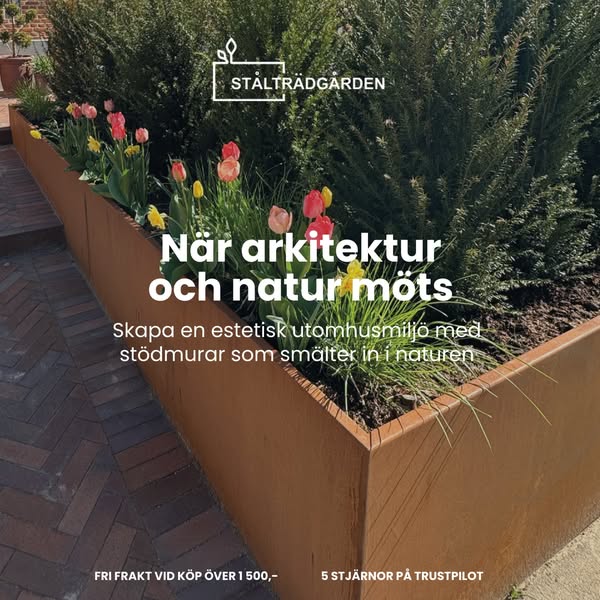 Stödmurar som lyfter trädgården