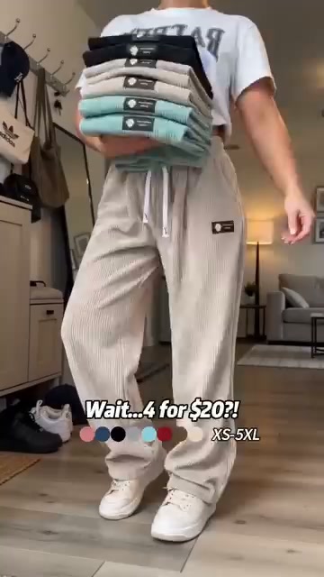 100% Cotton · Adjustable waist · Pockets