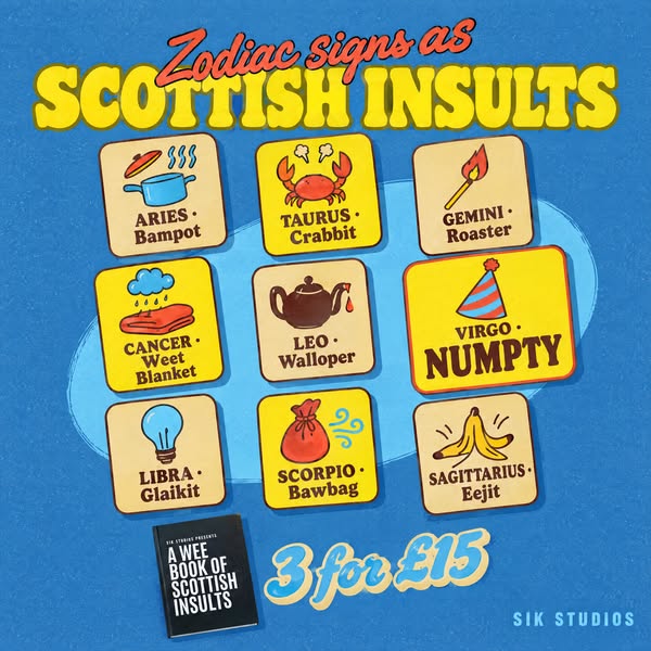 Zodiac Signs As Scottish Insults