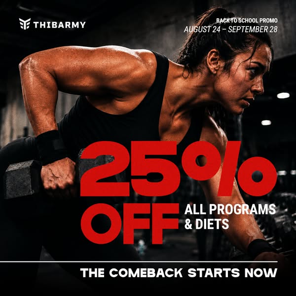 25% OFF ALL PROGRAMS + DIETS