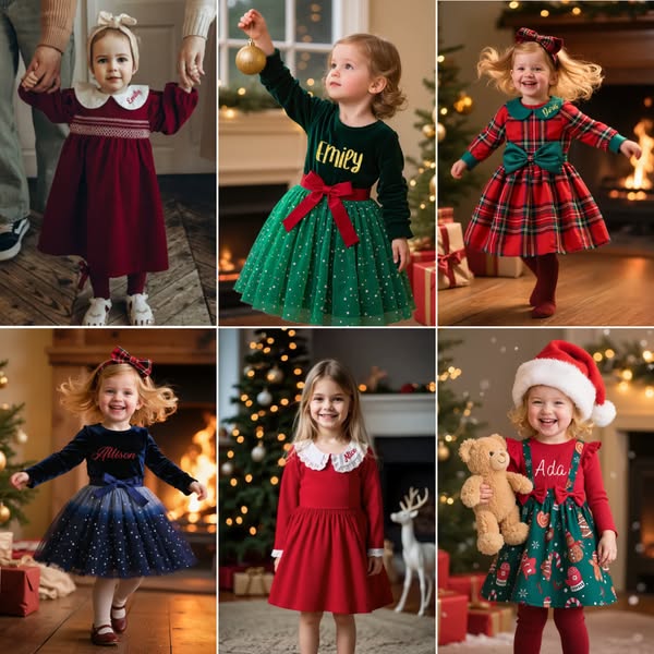 Christmas Customized Dresses For Girls