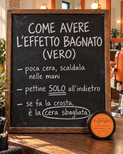 Effetto bagnato vero. Zero crosta.