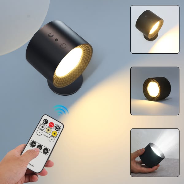 KÖP 2 FÅ 1 PÅ KÖPET – Borrfri & uppladdningsbar LED-vägglampa för alla rum!