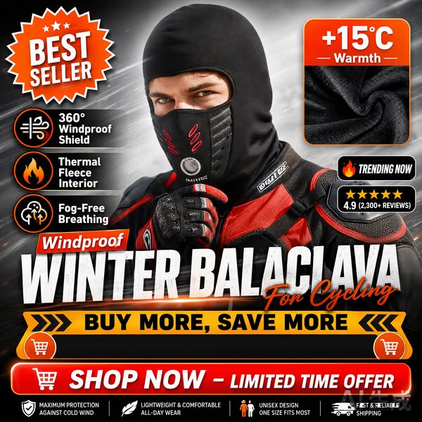 Full-Face Windproof, Winter Warmth Unisex Full Face Mask – Full Cov