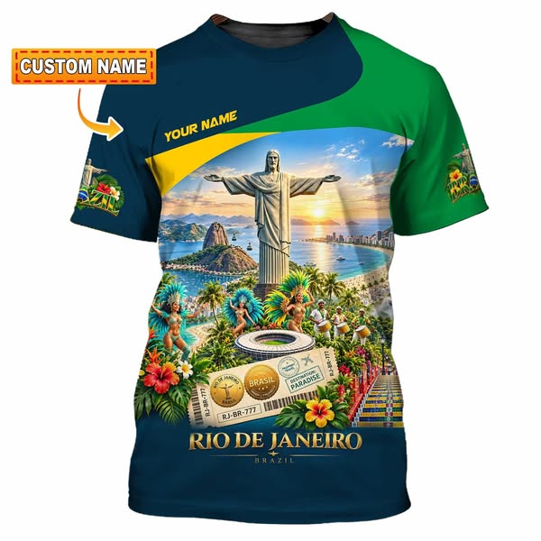 Personalized Brazil Shirt with Your Name