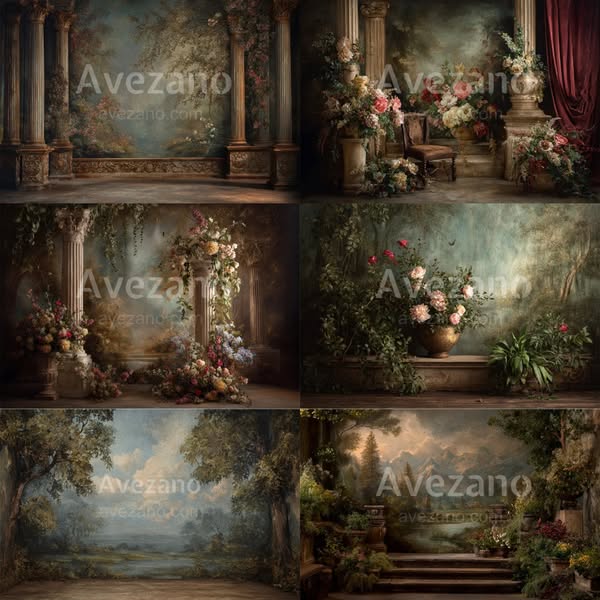 oil-painting style photography backdrops