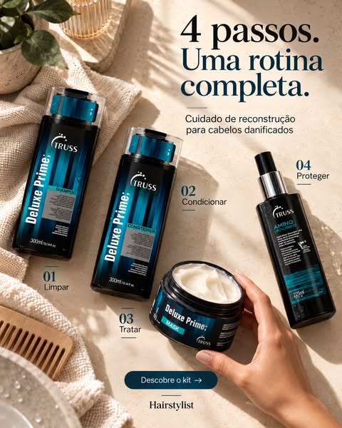 A sua rotina de reconstrução em 4 passos