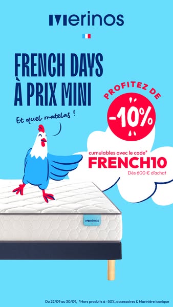 50% sur votre matelas