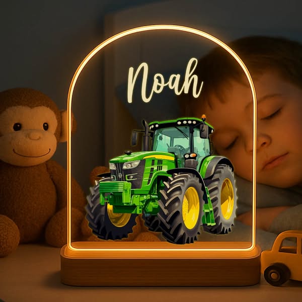 Tracteur - Veilleuse avec Nom Personnalisé - Bella Mia FR
