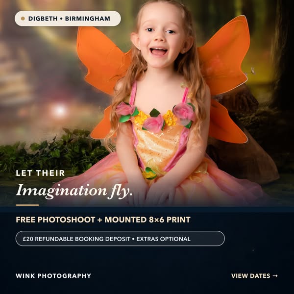 Free Birmingham fairy session + print