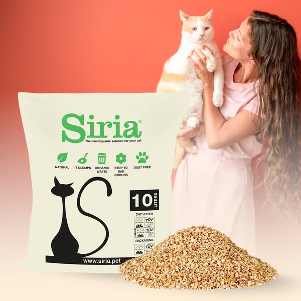 Lettiera per gatti vegetale smaltibile nell'umido