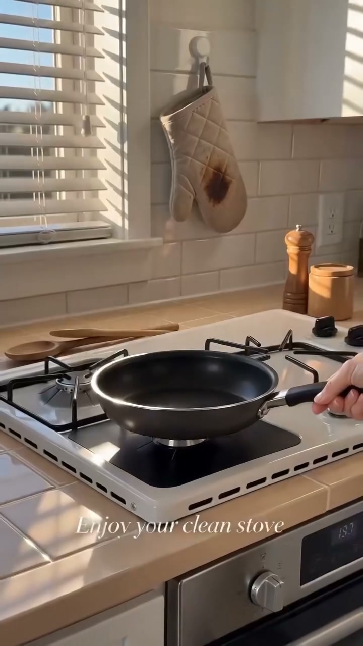 4-Piece Reusable Non-Stick Gas Stove Burner Covers – Heat-Resistant & Washable