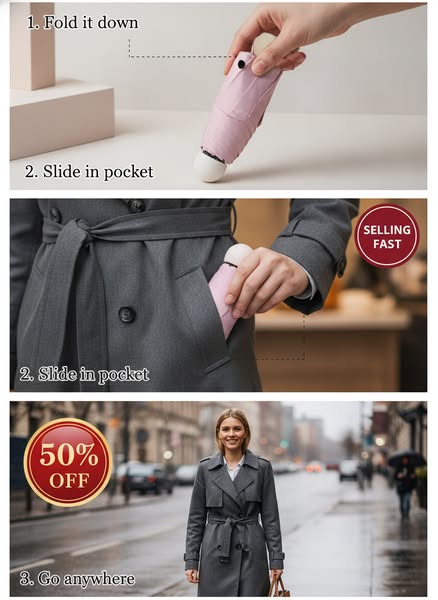 News - Portable Mini Sun &amp; Rain Umbrella