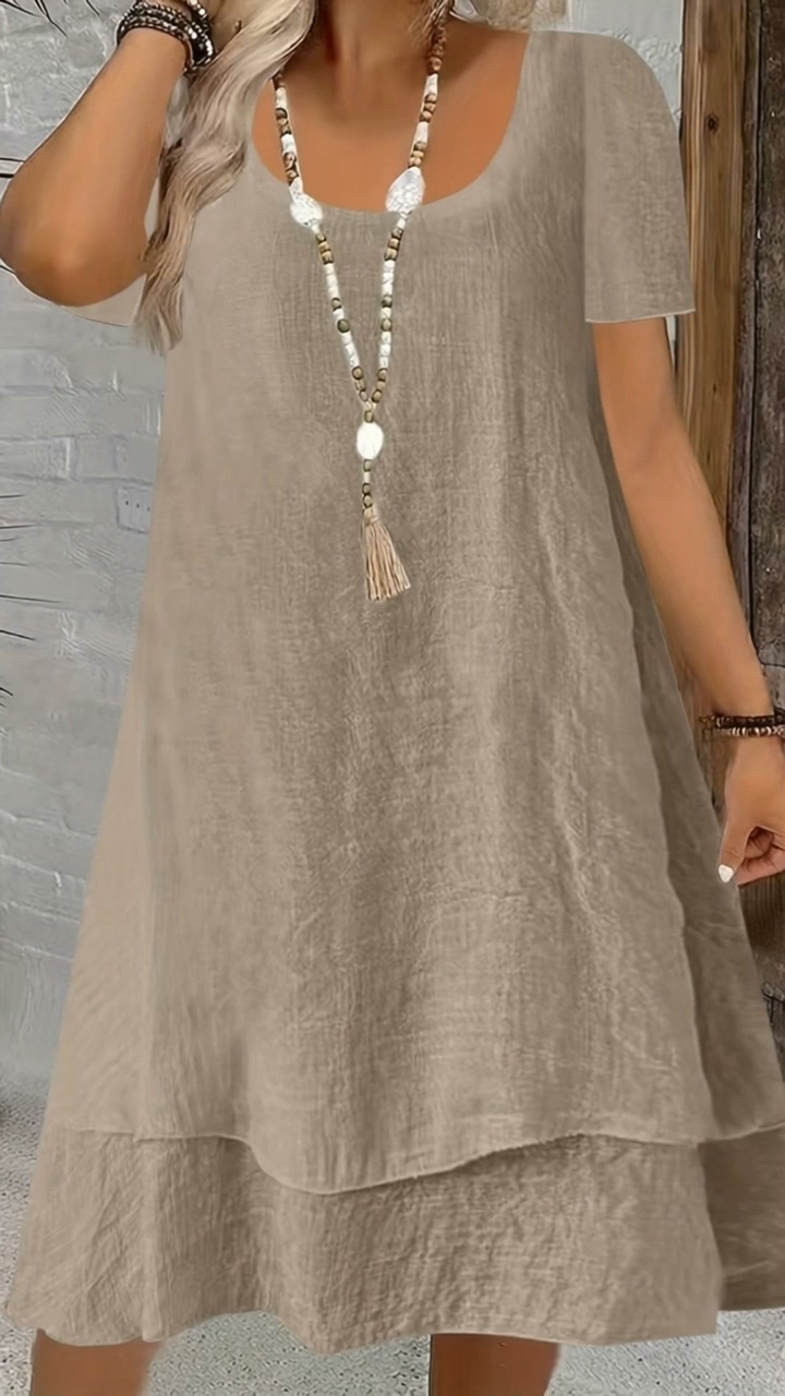 Women's Casual Loose Fit Short Sleeve Dress
