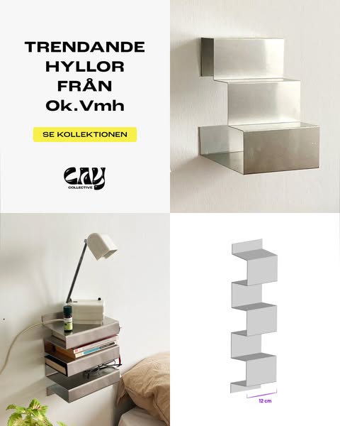 Handvikta metallhyllor från Ok.Vmh