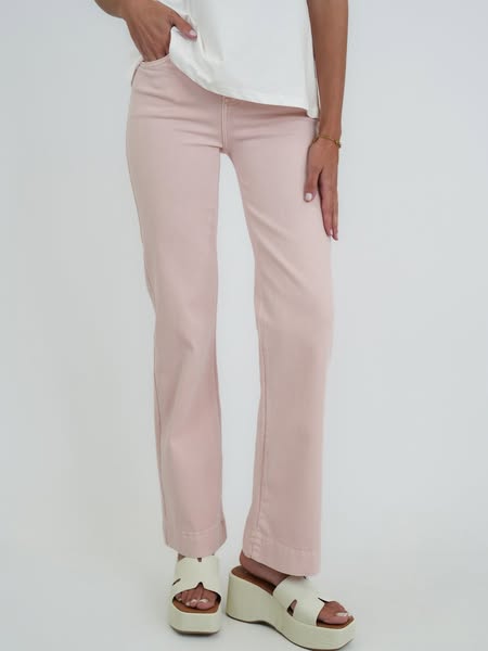 Calça Slim Straight de Alfaiataria Casual - Rosa - 38 | €29.99