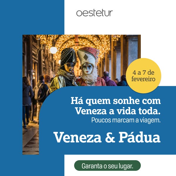 Em fevereiro, o Carnaval de Veneza não passa só na televisão. Passa à sua frente.