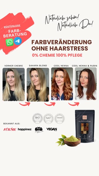 100% natürliche Pflanzenhaarfarben
