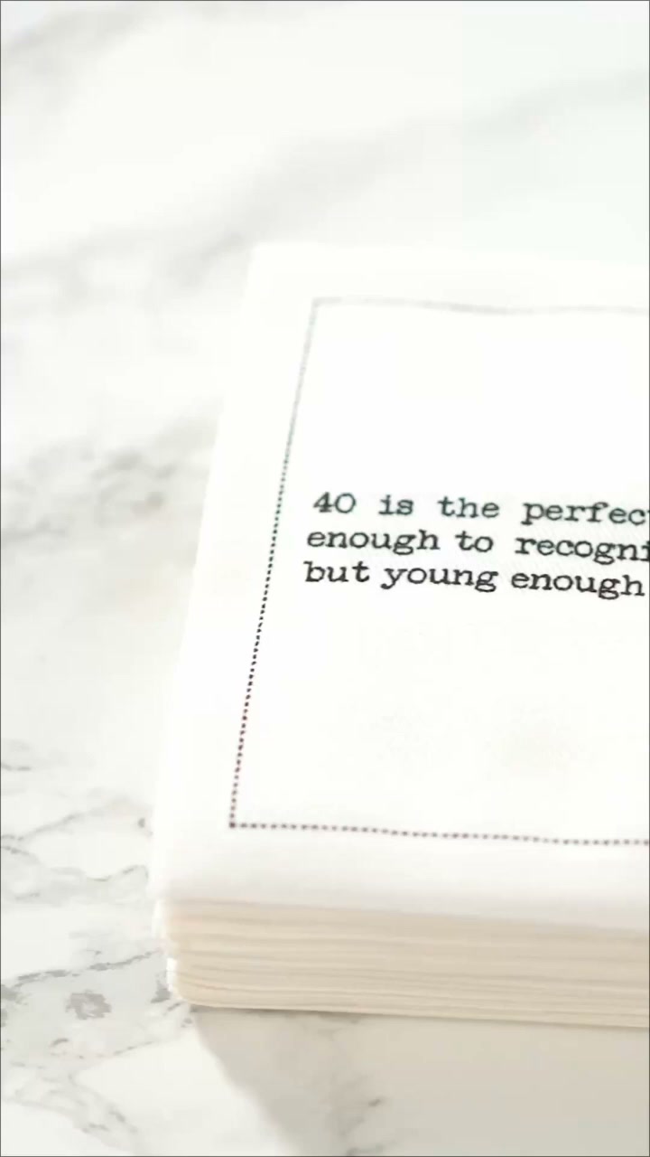 Birthday Quote Napkins A Set for Every Milestone