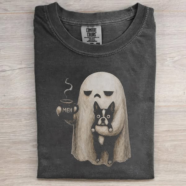 Grumpy Ghost Boston Terrier T-shirt