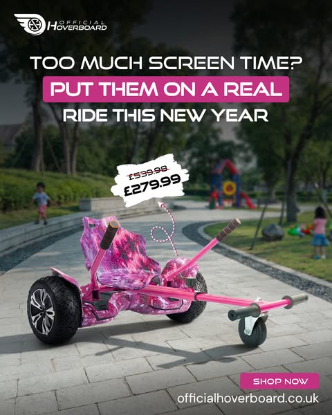G2 Pink Galaxy Hoverkart Bundle 8.5