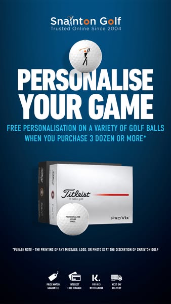 Free Personalisation On A Variety Of Golf Balls