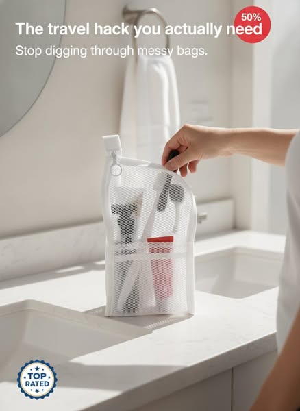 Freestanding Waterproof Travel Toiletry Bag