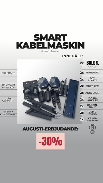 Allt du behöver i ett paket — 30 % i augusti