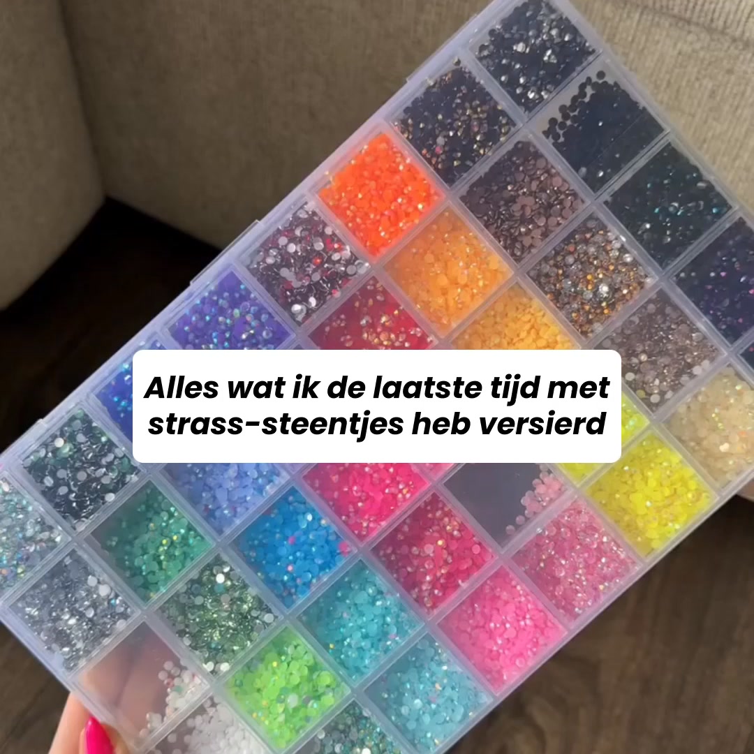 Bedazzle Kit – 48.000 strass-steentjes in 60 kleuren