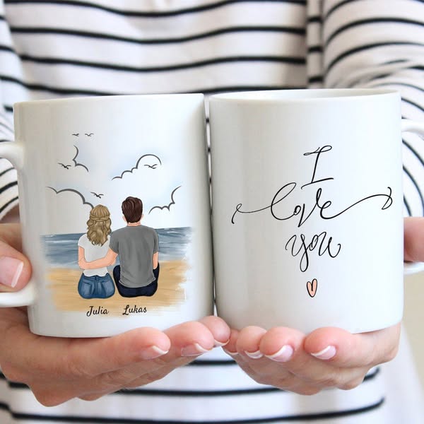 Bestes Pärchen - Personalisierte Tasse