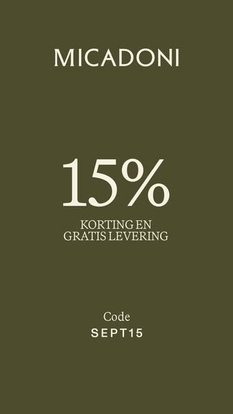 Micadoni: 15% korting op je bestelling